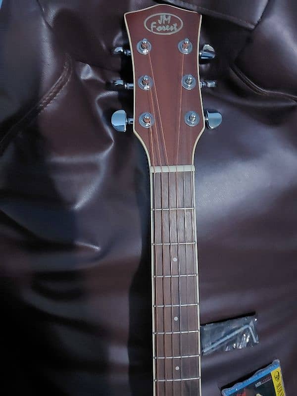 Acoustic Guitar JM Forest Berlin Mahogany Wood Jumbo Size 22 Frats Pro 1