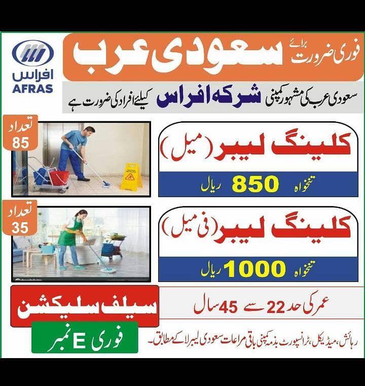 male female cleaner required 0