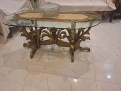 Centre Table 3 pcs Original Talli wood with 12MM Glass top