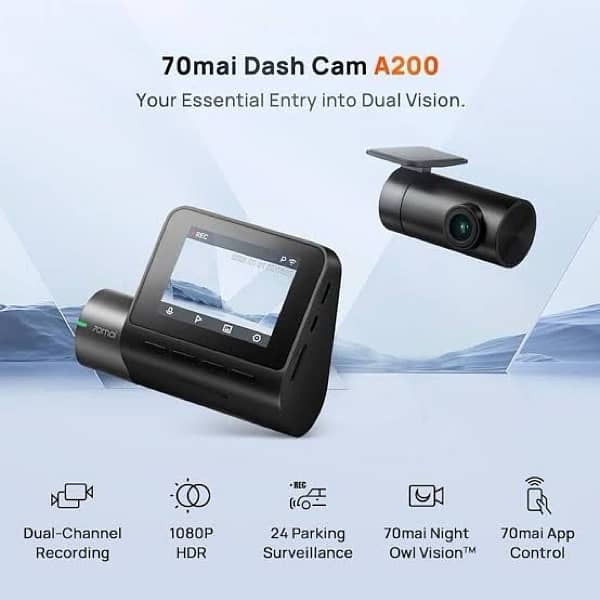 Xiaomi 70mai A200 Dual Dash Camera 1080P 1