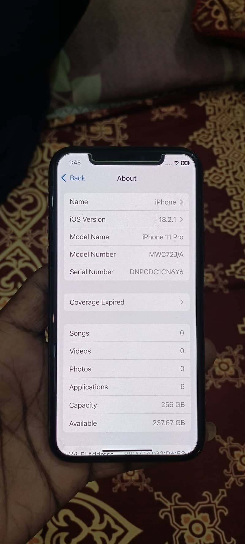 I phone 11 pro 256 GB pta aproved 3