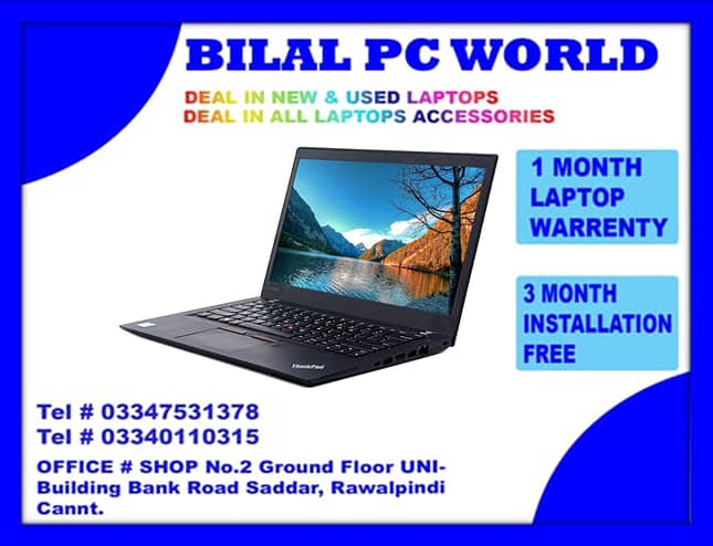 Lenovo Thinkpad t490 Core i5 8th Gen | Free Bag | BILAL PC WORLD 0