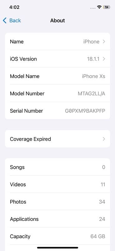 64gb iPhone XS 6