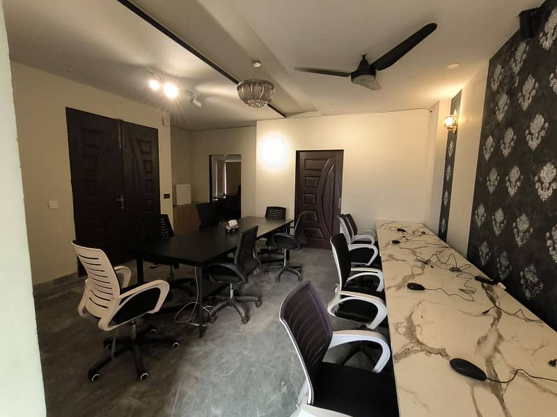 Fully Furnished Commercial 5 Marla 1st Floor for Rent Opposite Shaukat Khanum | Executive Cabin, Parking, and More! 1