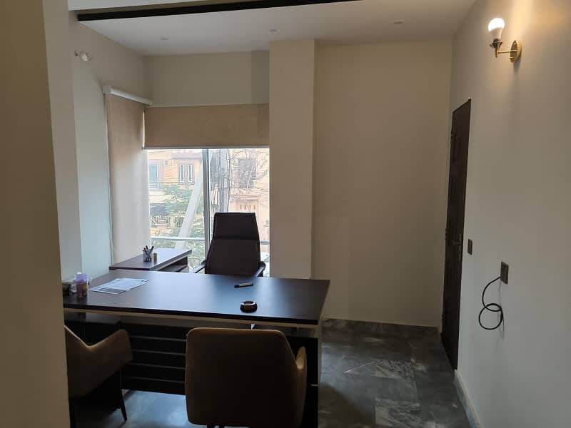 Fully Furnished Commercial 5 Marla 1st Floor for Rent Opposite Shaukat Khanum | Executive Cabin, Parking, and More! 2