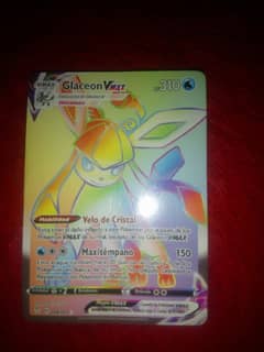 Glaceon 208/203 VMAX pokemon card sword and shield edition.