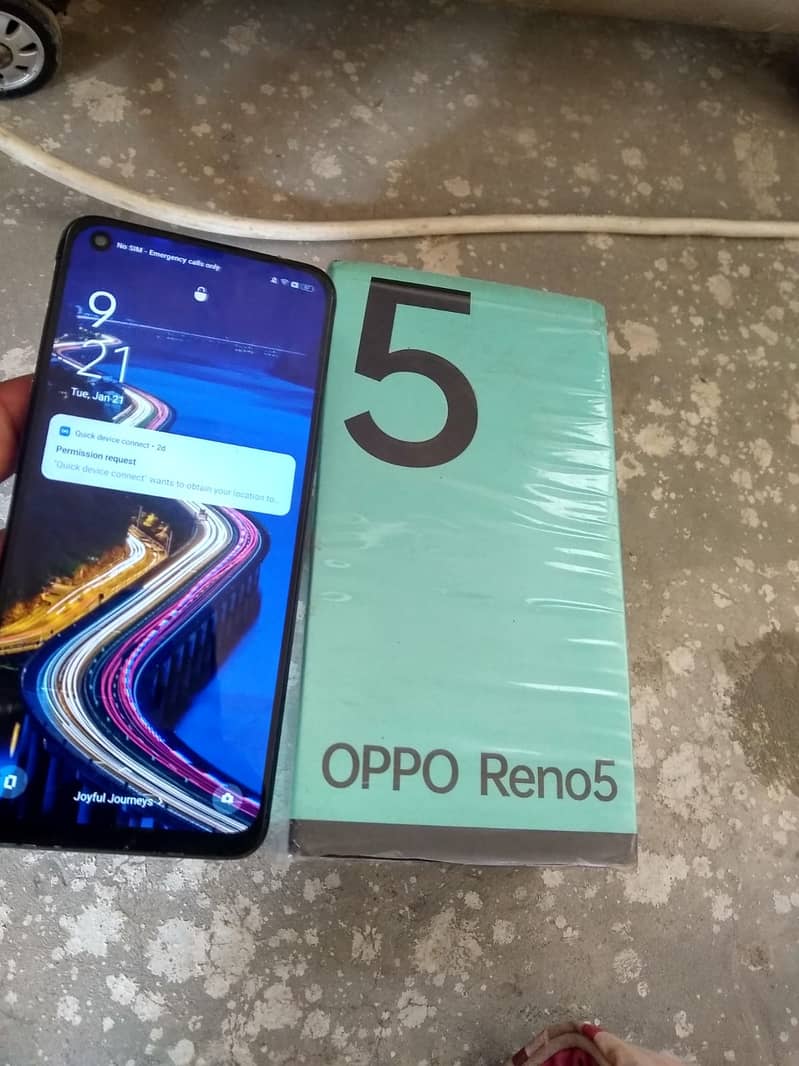 oppo reno5 with origel box ( read add ) exchange possible 0