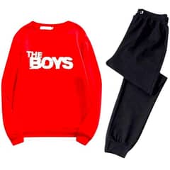 Men's Printed Polyester Sweatshirt Track Suit -2 Piece