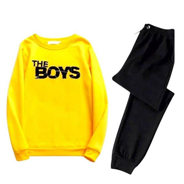 Men's Printed Polyester Sweatshirt Track Suit -2 Piece 3