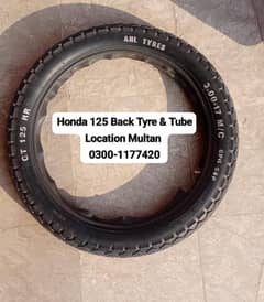 Honda 125 Back tyre and tube