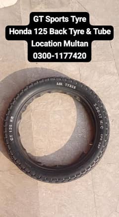 Honda 125 Back tyre and tube