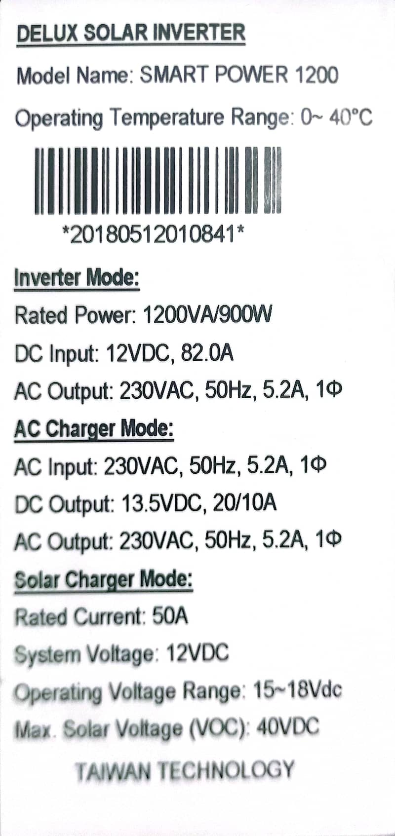 1.2 KW, less use, all OK 2