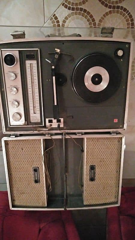 old antique Sanyo changer vinly record player 5