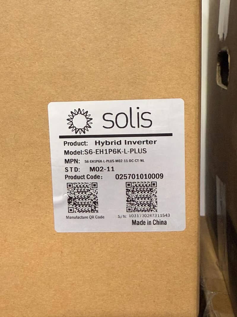 Solis S6-EH1P6K-L-PLUS 6KW hybrid Solar Inverter 2025 Model 6