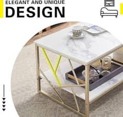 Elegant Design Center Table | Premium Iron And Wood Table