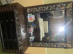 king size bed set with dressing table