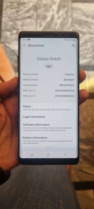 Samsung Note 8 Original PTA Approved With Box 5