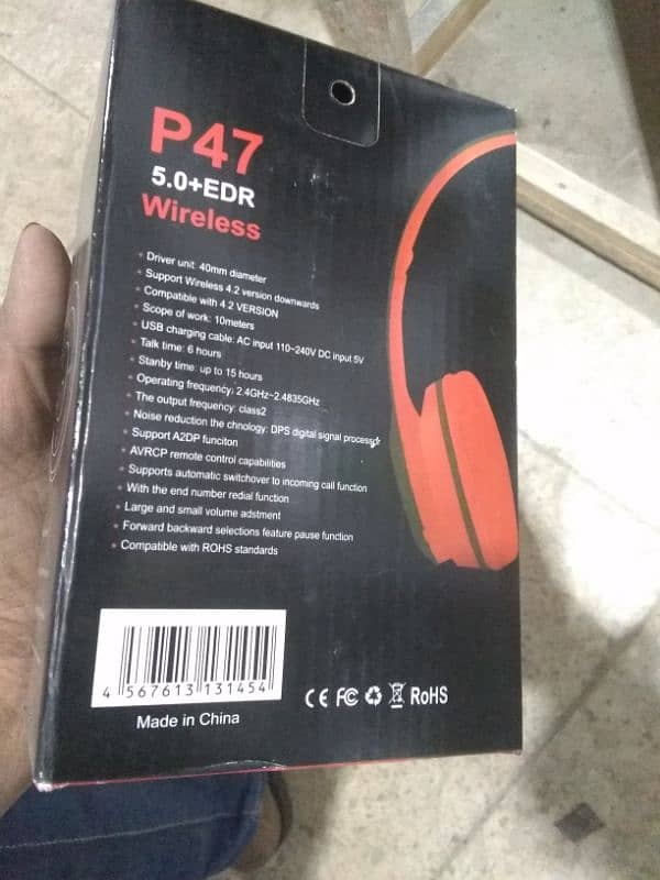 Brand new Headphones P47 2in1 option wire plus wireless selling 1