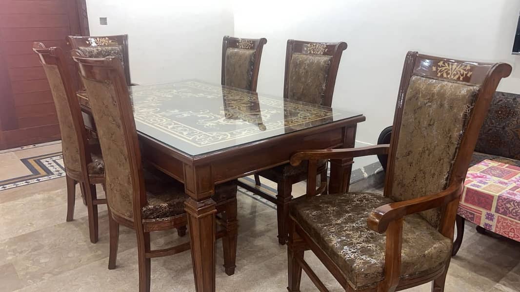 dining table/luxury dining/shesham wood table/wooden dining table set 6