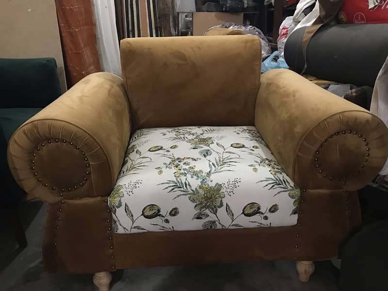 New Velvet sofa chair 1