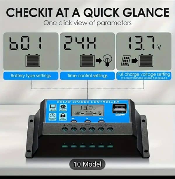 100amp Solar charge controller, 12v-24v. Max input PV 1300w/2600w 3