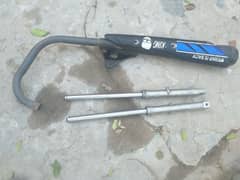 honda 125 silenser and cd 70 front shoks