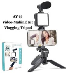 Detail:  AY-49 VIDEO MAKING VLOGGING KIT WITH MICROPHONE  Ay-49