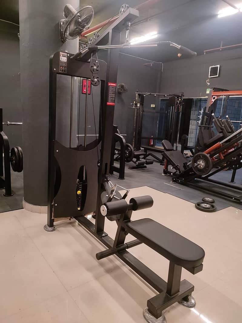 Leg press|Rowing machine|Monkey bar|Chest press plate loaded 9