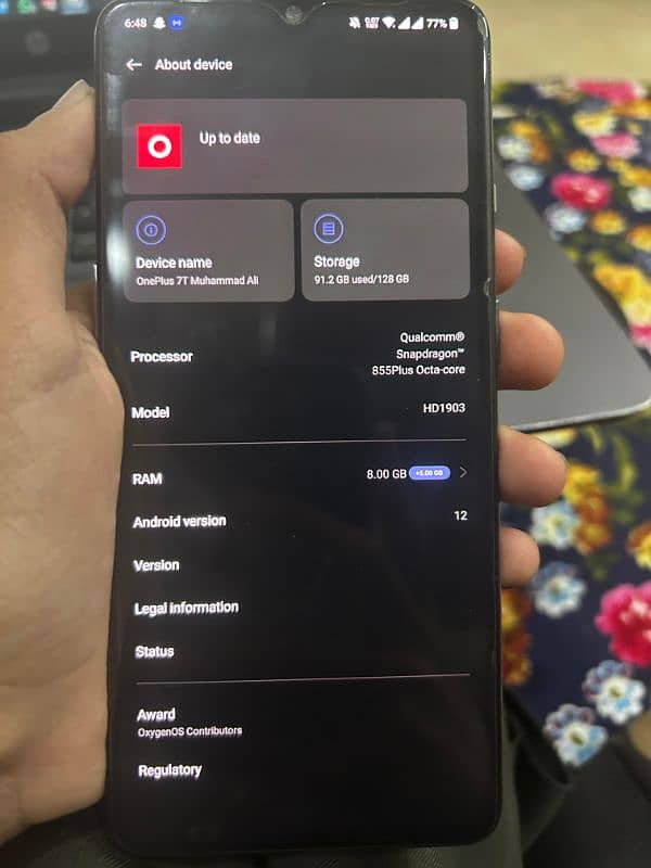 one plus 7t Global version Dual sim p approved 2