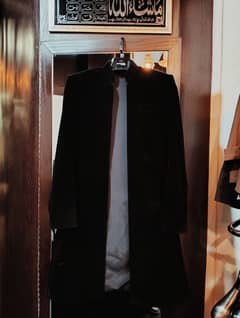 velvet long coat