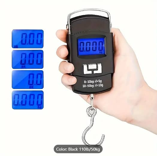 1pc Digital Fish Scale, Hanging Scale, 110lb/50kg Luggage Scale. 2