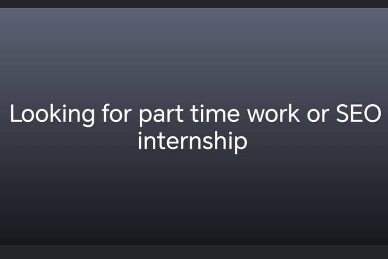 Part time kam chahiye,  ya SEO internship 0