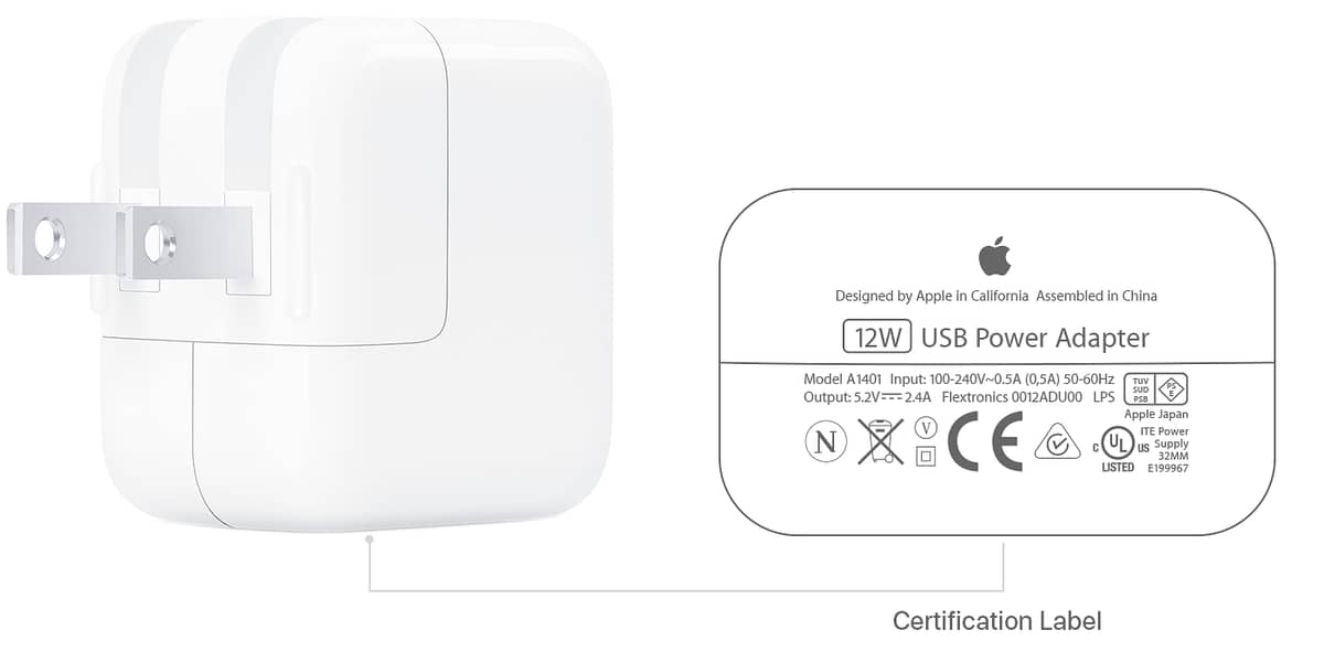 iPad & iPhone 100% Original Genuine 12W(12 Watt) Charger & Cable 3