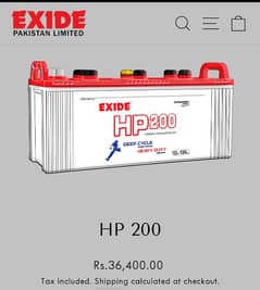 Exide HP200 170AH 12v in good condition Heavy Duty