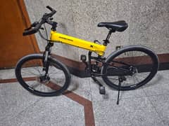 UPTEN aluminum Folding Mountain Bike,26Inch yellow