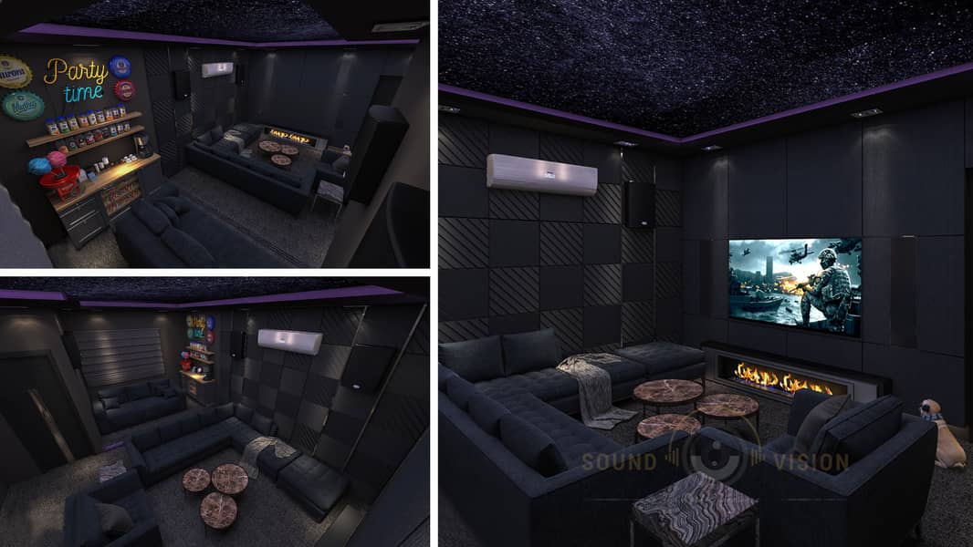 Luxury Home Theaters Design & Installation| Fiber Optic Star Light 2