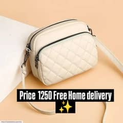 woman bag pure leather embroidered shoulder bag Free Home delivery.