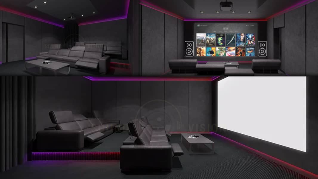 CUSTOMIZED LUXURY HOME THEATER COMPLETE DESIGN & INSTALLATION 1