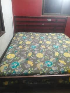 bed set with a king sized bed,3 piece almirah and divider for sale