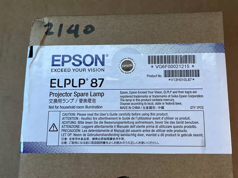 NEW - Genuine - Epson Projector Lamps V13H010L 87 and V13H010L 91 5