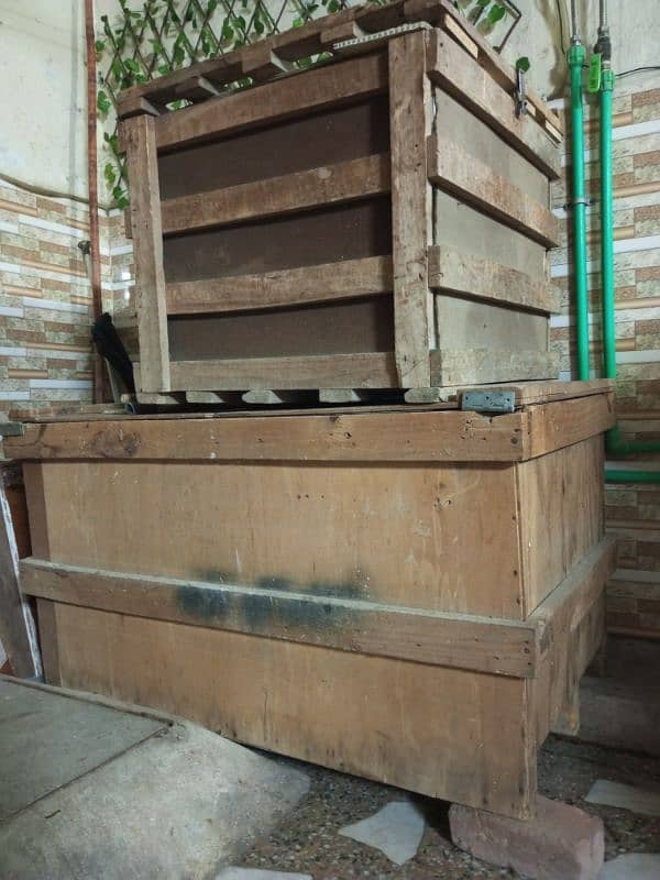 wooden paiti and storage box 1