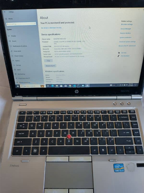 Hp EliteBook 8470p - Core i5 3rd Generation - 4GB RAM - 250GB HDD - 0