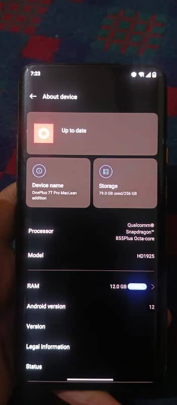 ONEPLUS 7T PRO MACLEAN ADDITION 12/256 PATCH 6