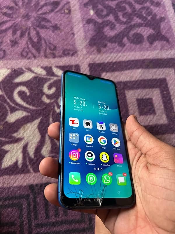 OPPO A5s PANEL TOTA HOA rem3 GB32 BAKI ALL OK BOX NHI HA 0