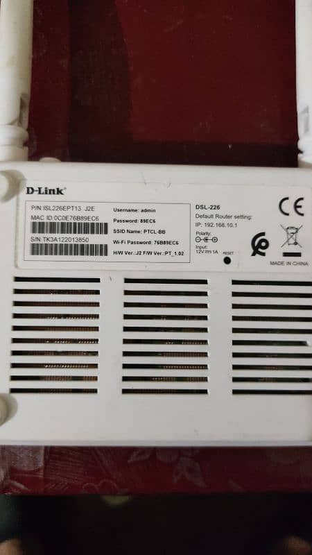 D Link PTCL MODEM With Adapter 1