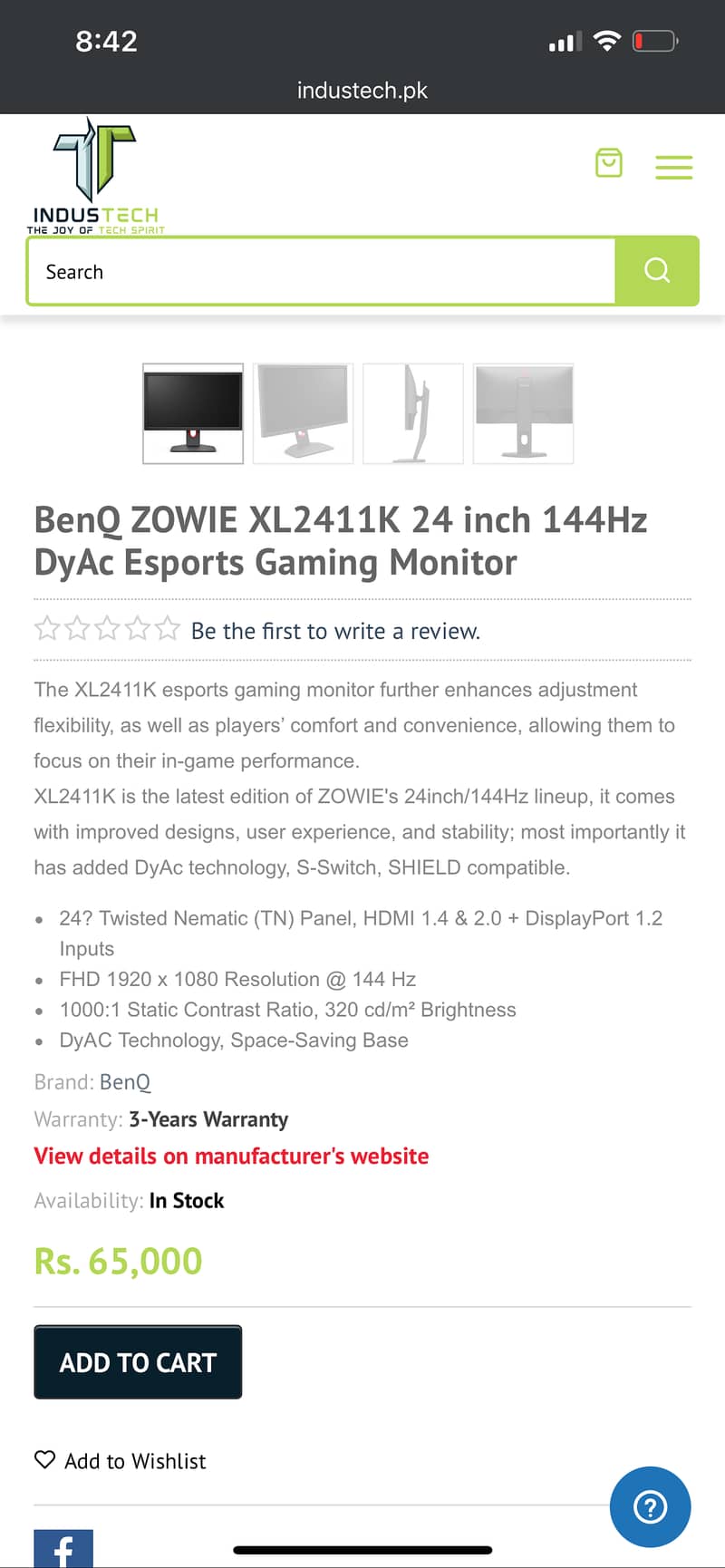 144hz monitor BENQ 2