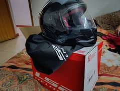 helmet with box cover. used in 2 months