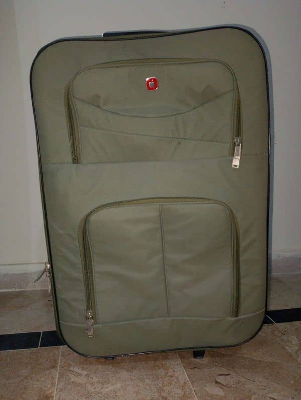 Gently 1 Time used Only Green Luggage Bag 0