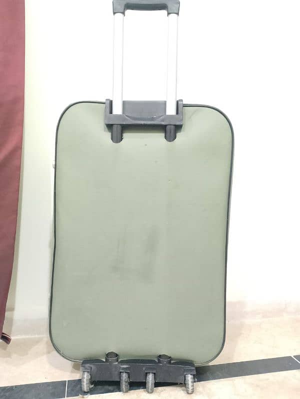 Gently 1 Time used Only Green Luggage Bag 2