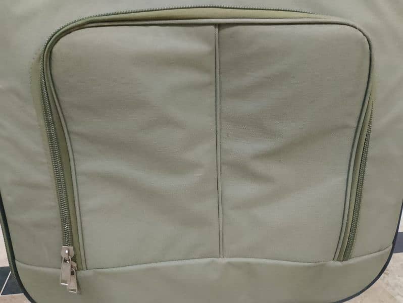 Gently 1 Time used Only Green Luggage Bag 3